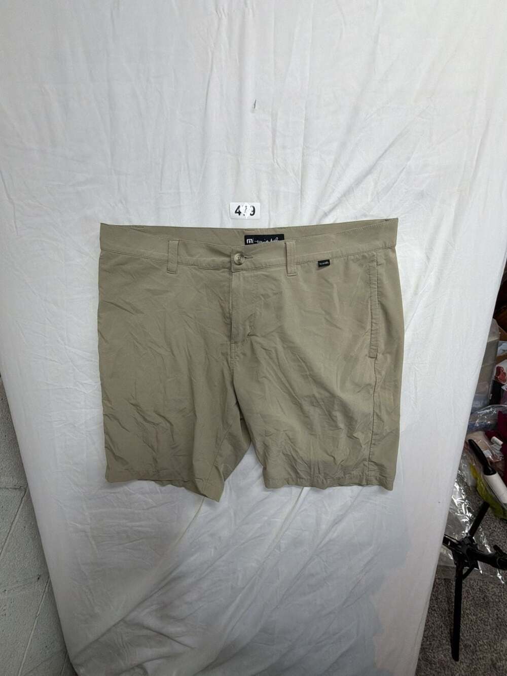 Travis Mathew Shorts Size 38 Tan Performance Stretch Golf Athletic
